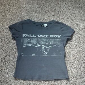 Fall Out Boy Women Graphic T-Shirt - Gray